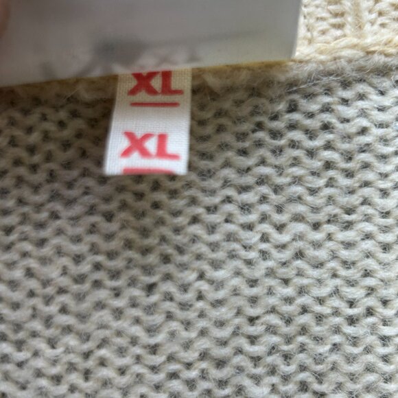 Vintage Sweater Mens XL Shetland Wool V Neck Made England 90s Layering Granola - Picture 3 of 16